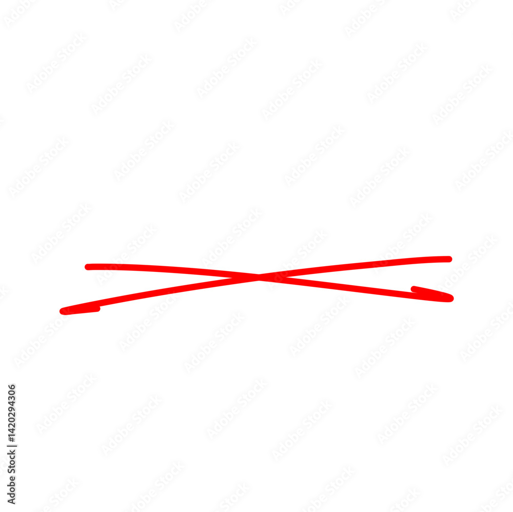 Grunge red strike through and underline Grunge red strike through and underline