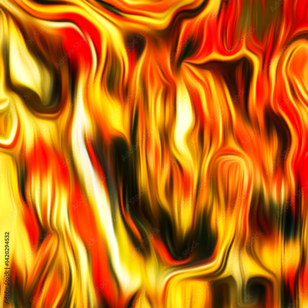 Abstract fluid art digital painting and dynamic swirling patterns with vibrant color transitions.