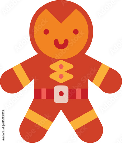 gingerbread man isolated on white background