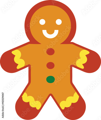 gingerbread man isolated on white