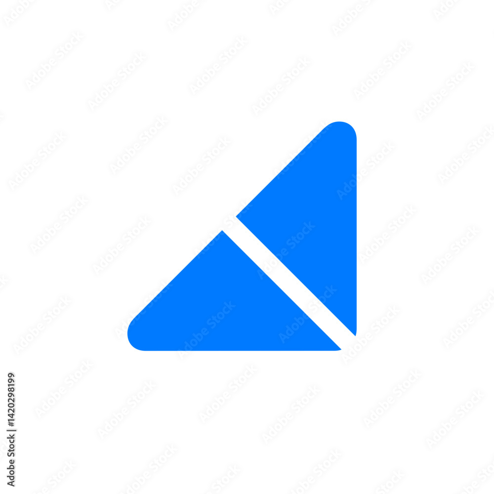 Right Triangle Split Diagonal Filled Right Triangle Split Diagonal Filled