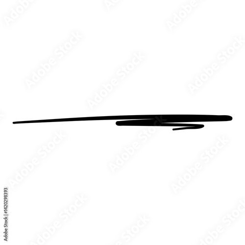 Doodle grunge lines, scrawls, underlines strikethroughs. Vector illustration 