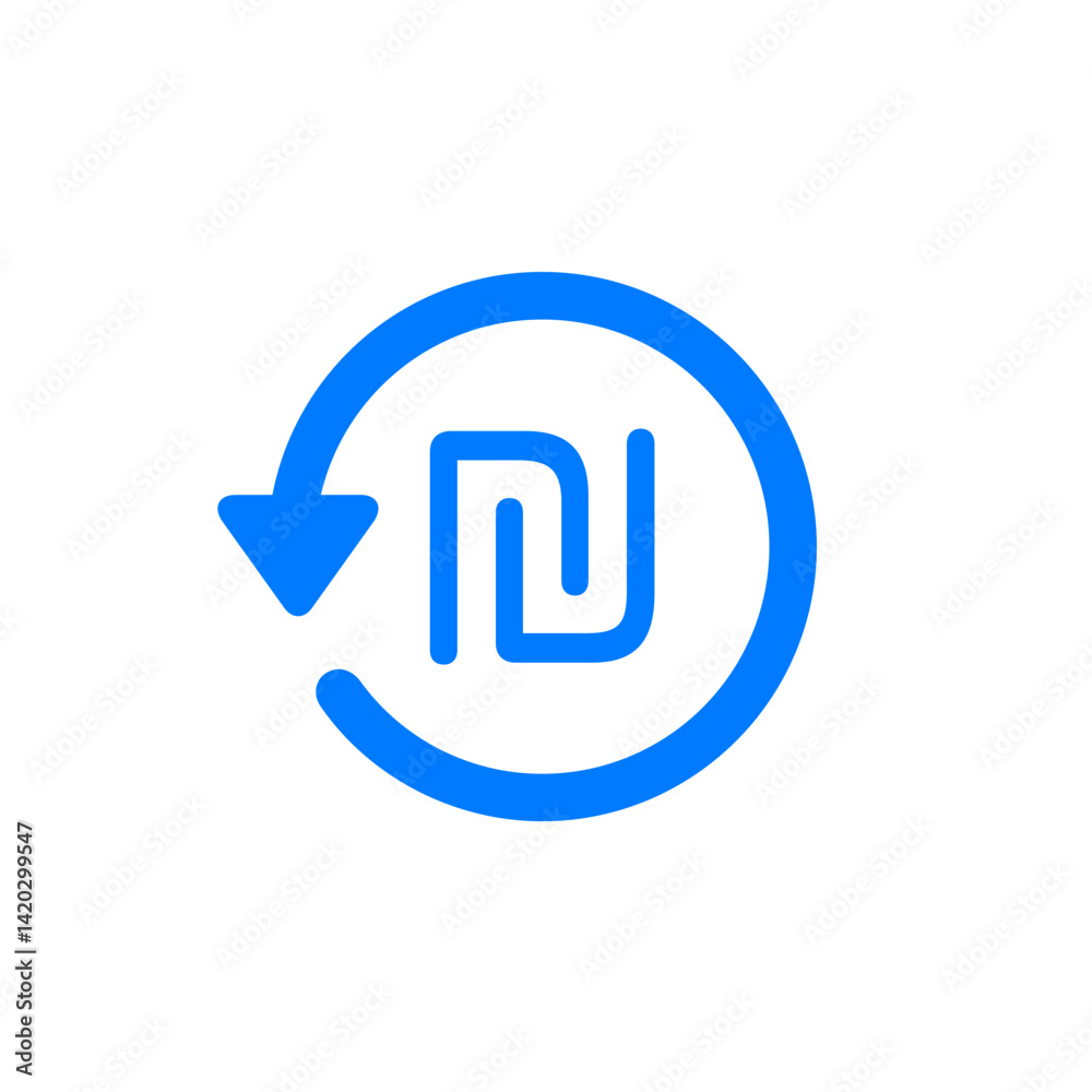 Shekel Sign Arrow Triangle Rotated Shekel Sign Arrow Triangle Rotated