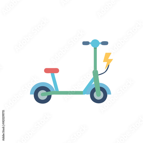 Electric scooter icon illustration for urban transportation trends
