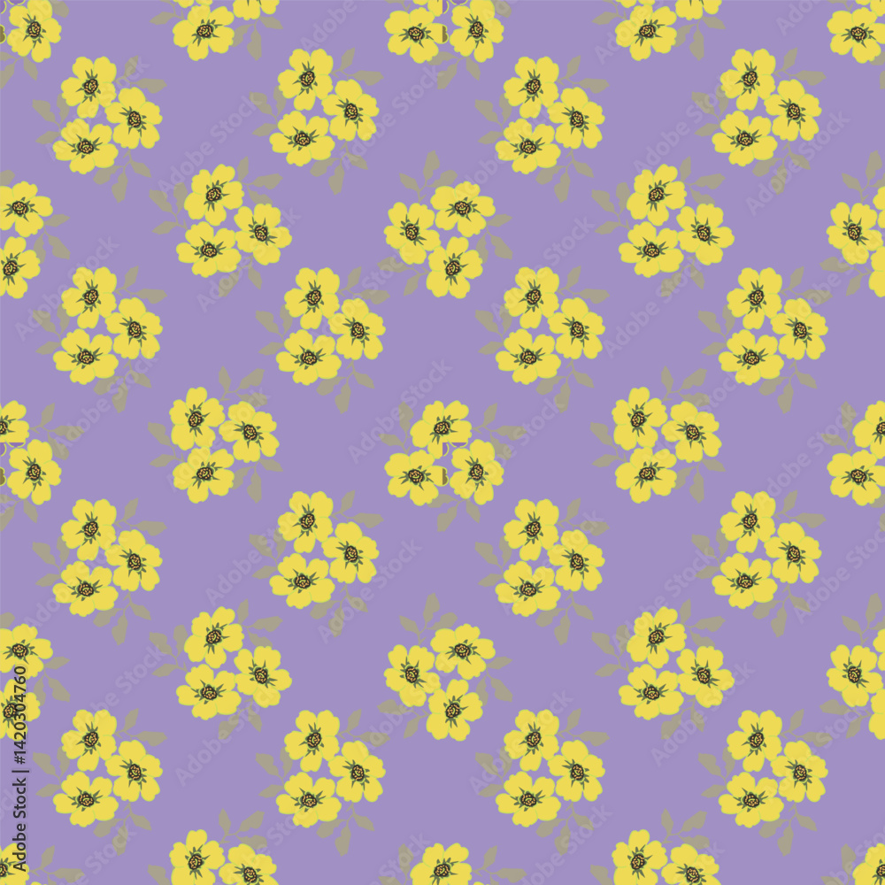 Obraz premium Floral Pattern NAture Design Fabric Textile Illustration Vector 