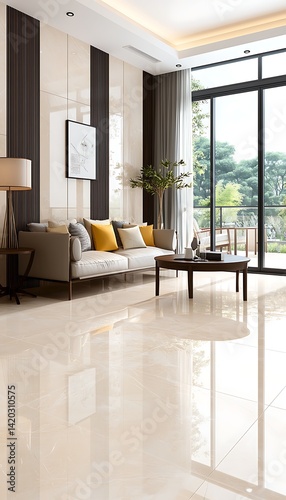 Modern Living Room, Interior Design