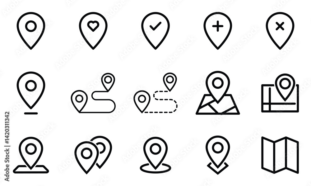 location vector icon set. point illustration sign collection. position symbol. place logo. location vector icon set. point illustration sign collection. position symbol. place logo.