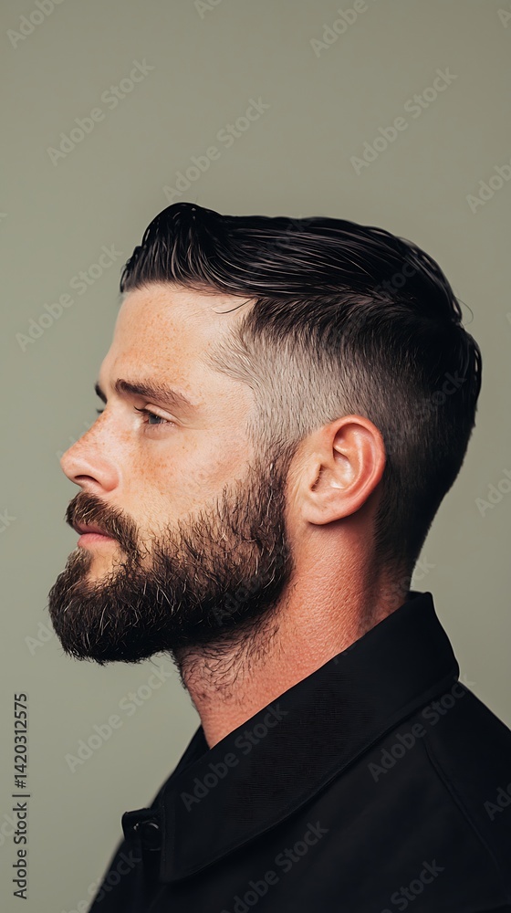Obraz premium Man's Profile Style Studio Shot