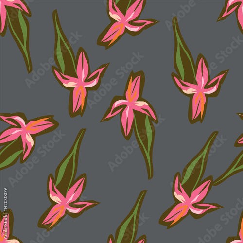 Floral Pattern NAture Design Fabric Textile Illustration Vector
