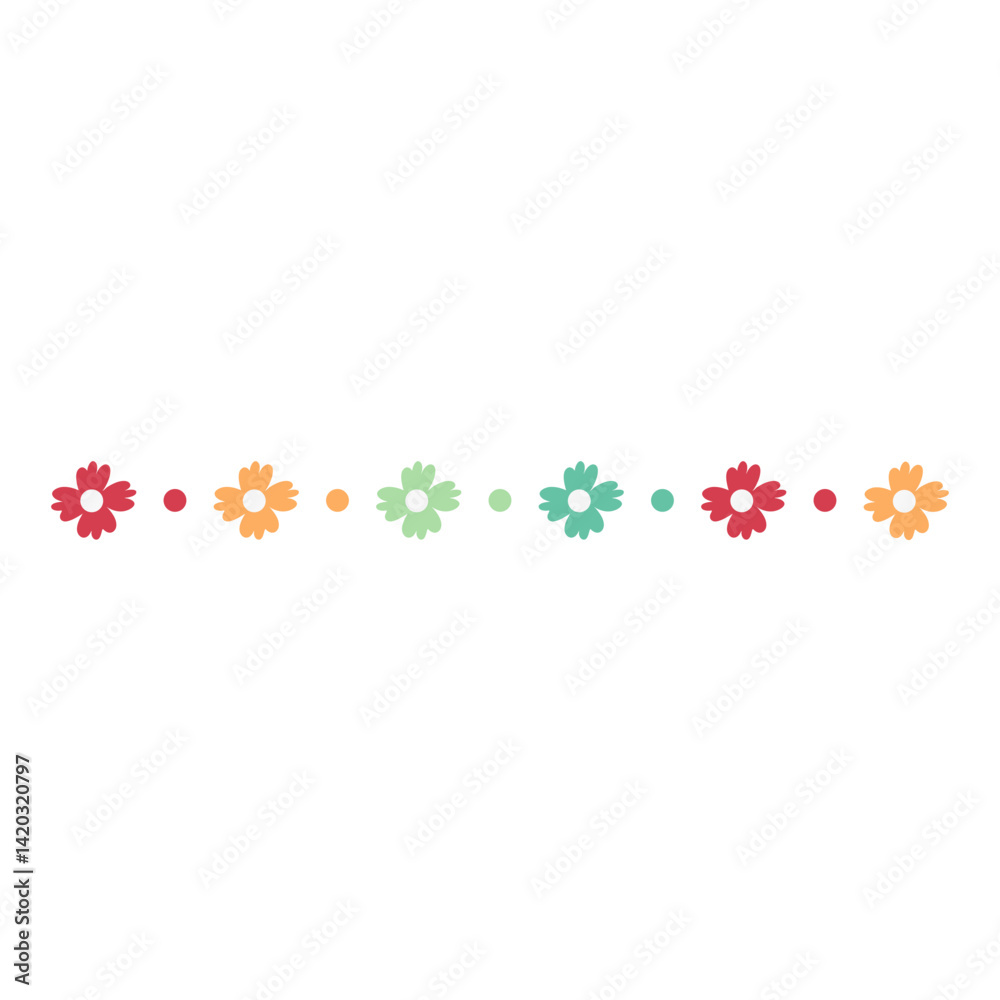 Hand drawn flowers border. Vector illustration Hand drawn flowers border. Vector illustration