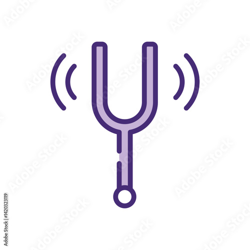 Tunning Fork Icon vector stock illustration