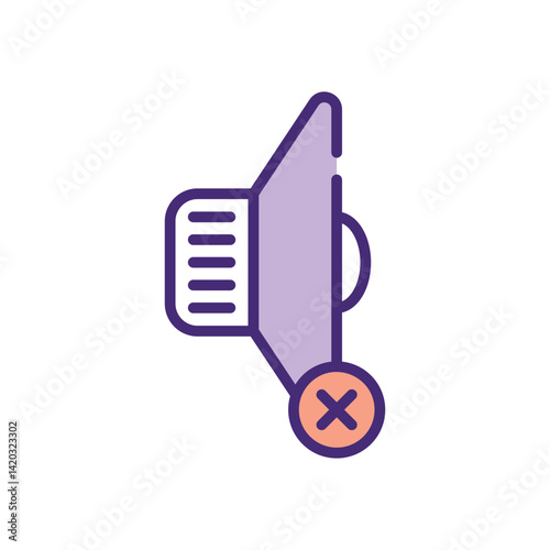Mute  Icon vector stock illustration