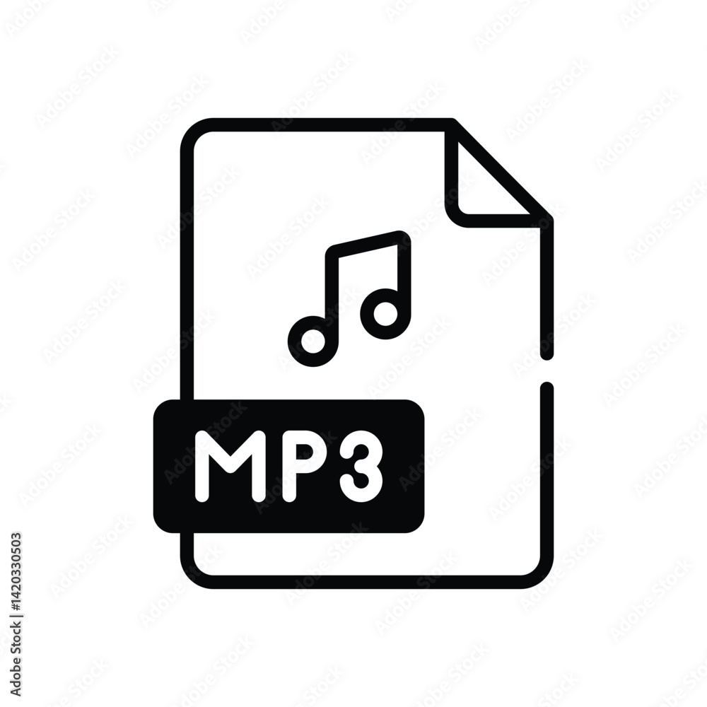 Mp3  Icon vector stock illustration