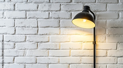 lamp on brick wall