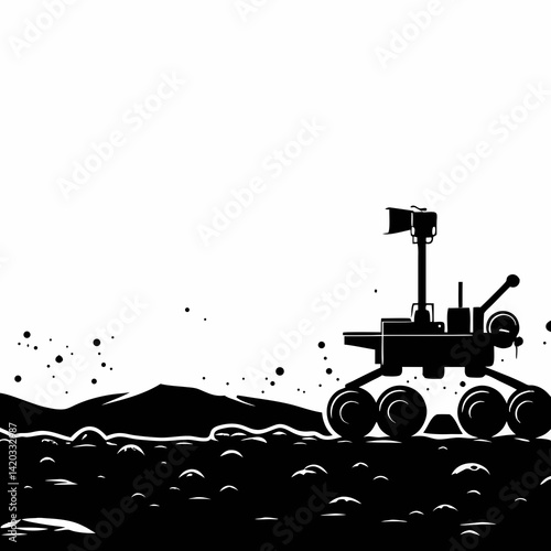 Space Rover Vector Illustration