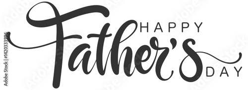 Happy father’s Day lettering . Handmade calligraphy vector illustration. father's day card