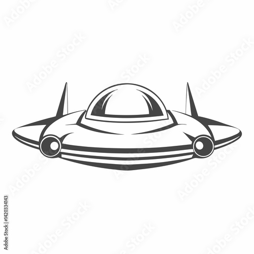  retro-spaceship-vector-icon-in-black-and-white