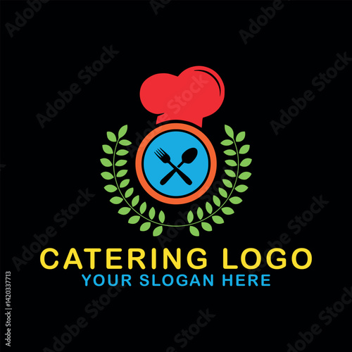 home kitchen restaurant catering logo design vector