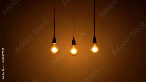 light bulb hanging on a wall