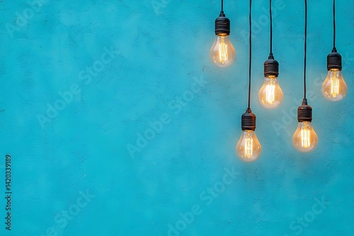 light bulb hanging on a wall