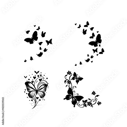 A delicate butterfly with colorful wings, symbolizing transformation, freedom, beauty, nature, grace, renewal, and peaceful elegance.