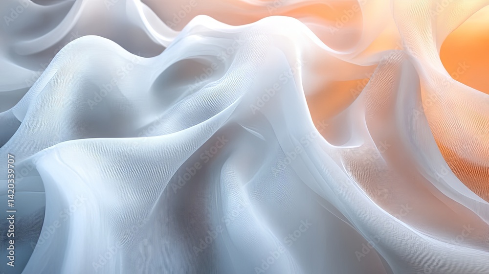 Obraz premium Vibrant Abstract Close-Up with Contrasting White and Orange Hues