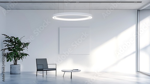 interior of a modern office light decoration