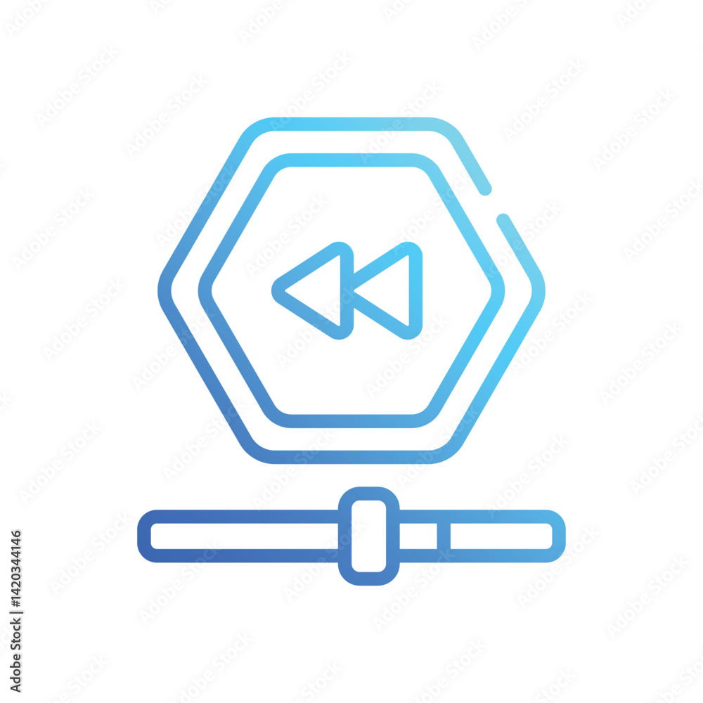 Previous Icon vector stock illustration Previous Icon vector stock illustration