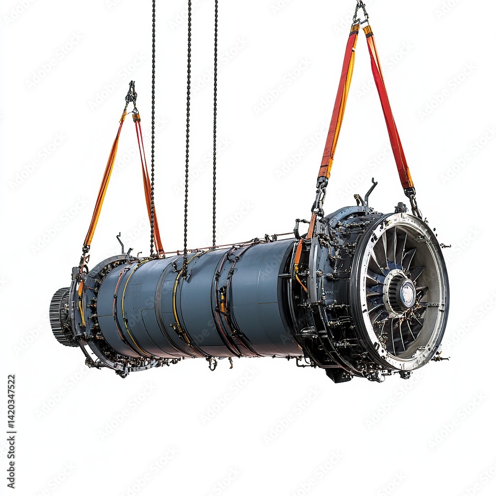 Jet Engine Lifting with Maintenance. (7)