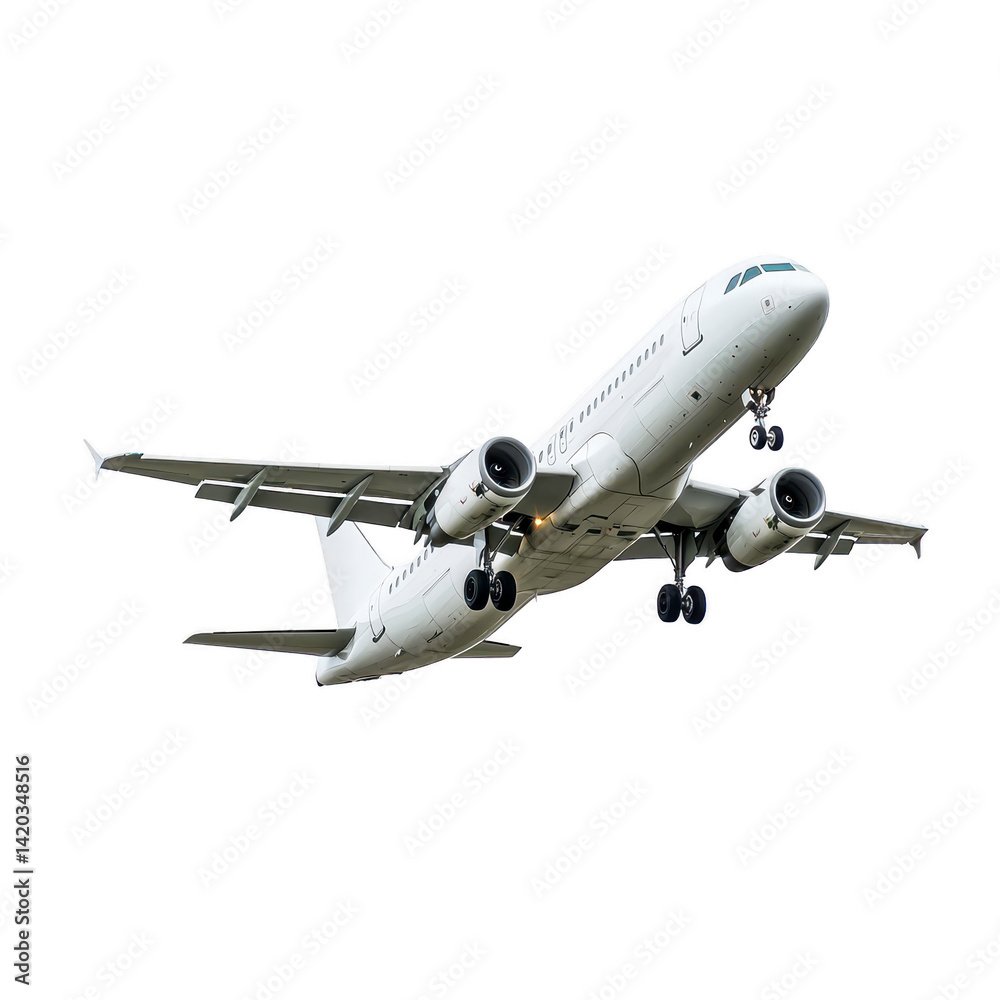commercial airplane with sleek design is flying in sky, showcasing its powerful engines and aerodynamic structure. aircraft is captured mid flight, emphasizing its speed and efficiency commercial airplane with sleek design is flying in sky, showcasing its powerful engines and aerodynamic structure. aircraft is captured mid flight, emphasizing its speed and efficiency