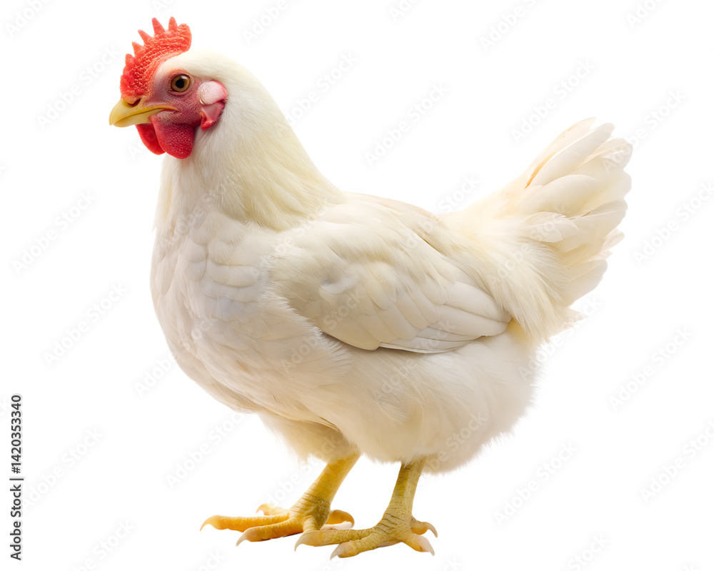 Fototapeta premium chicken on white background