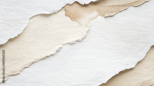 Subtle watercolor texture on soft white and light beige paper tile background sample