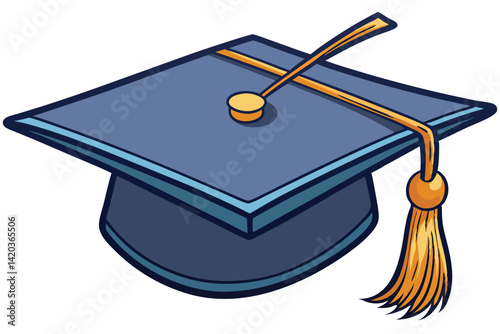Graduation cap illustration representing achievement and celebration in an academic context during graduation ceremonies throughout the year