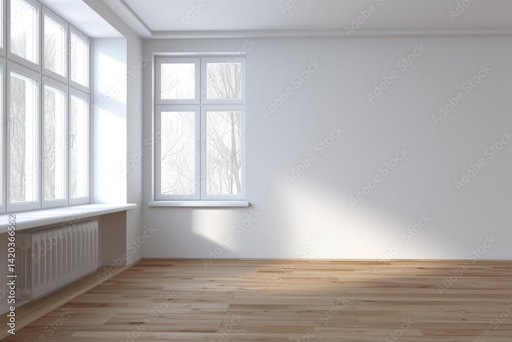 Fototapeta premium Modern minimalist living room in Scandinavian style