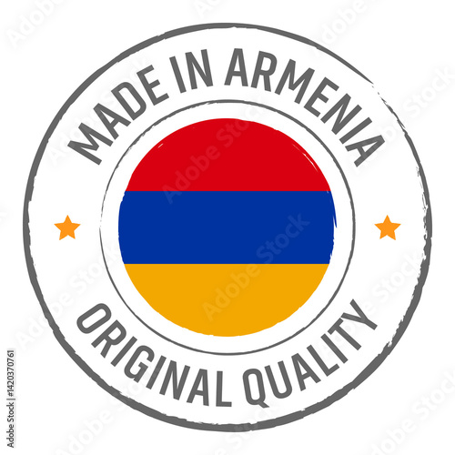 Free Download Made in Armenia stamp logo with national flag illustration isolated png transparent - GFXLoad