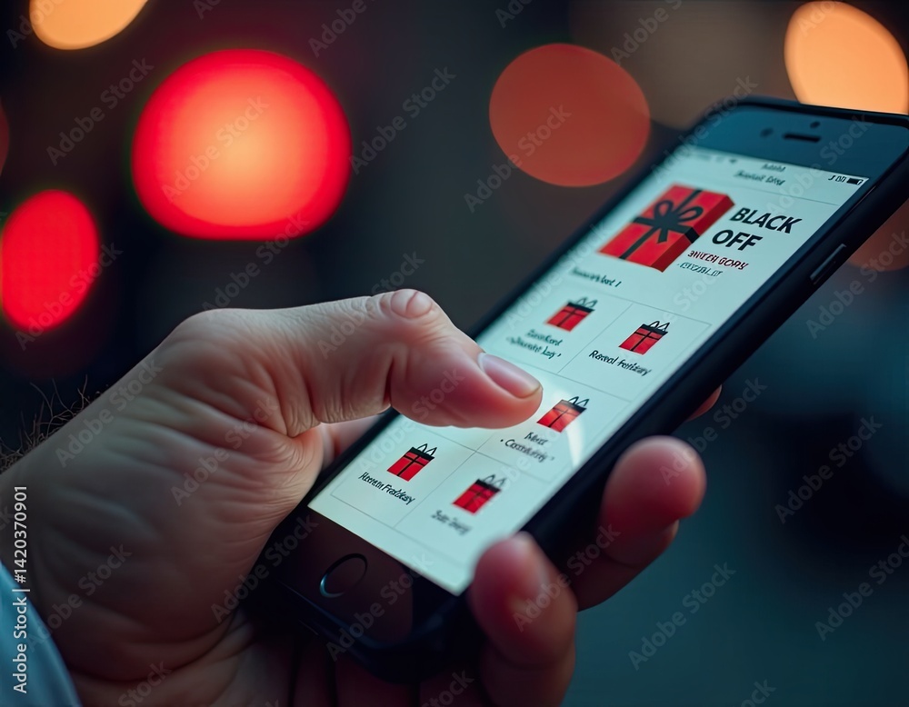 Black Friday Online Shopping on Smartphone