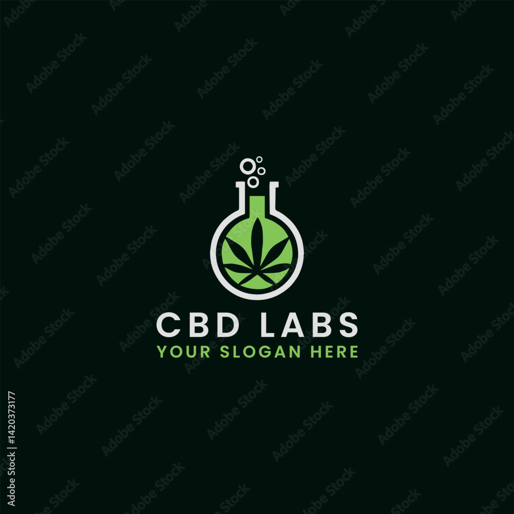 marijuana cbd health logo design vector marijuana cbd health logo design vector
