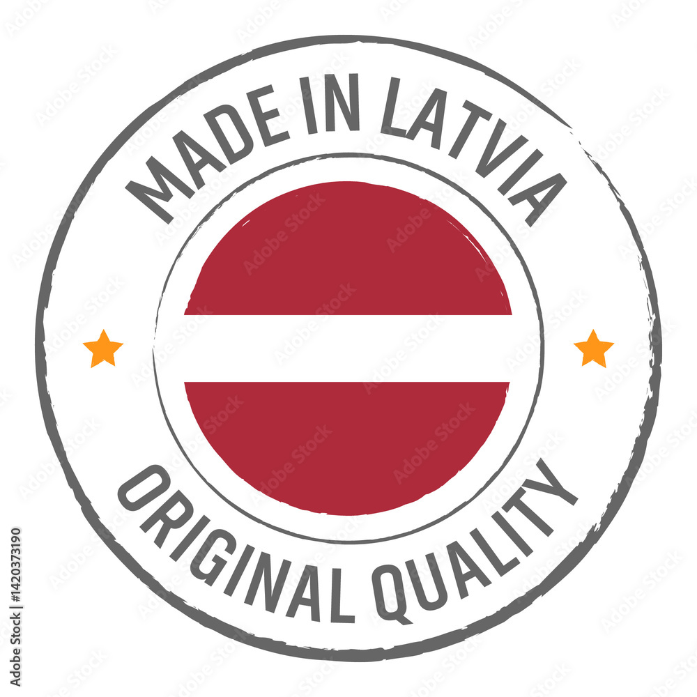 Made in Latvia stamp logo with national flag illustration isolated png transparent Made in Latvia stamp logo with national flag illustration isolated png transparent