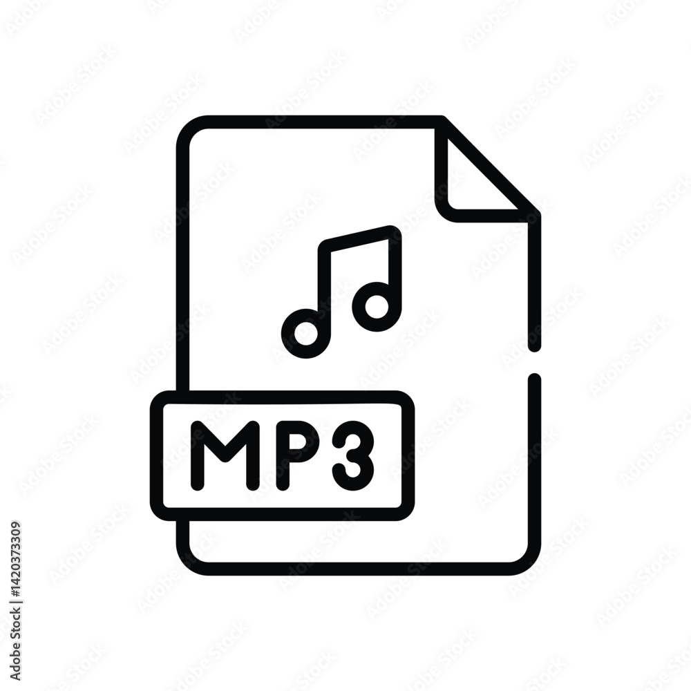 Mp3  Icon vector stock illustration