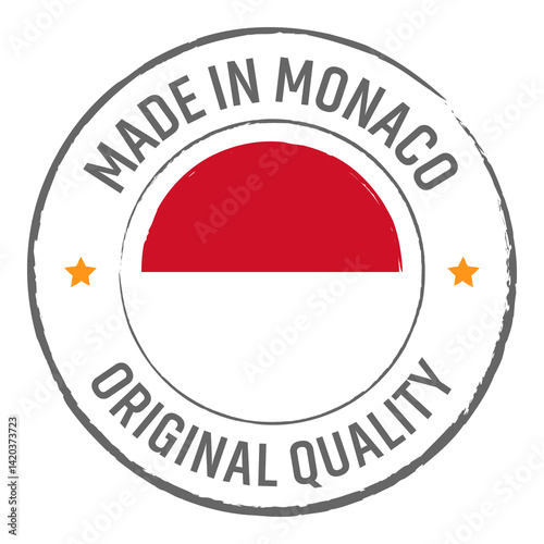 Free Download Made in Monaco stamp logo with national flag illustration isolated png transparent - GFXLoad