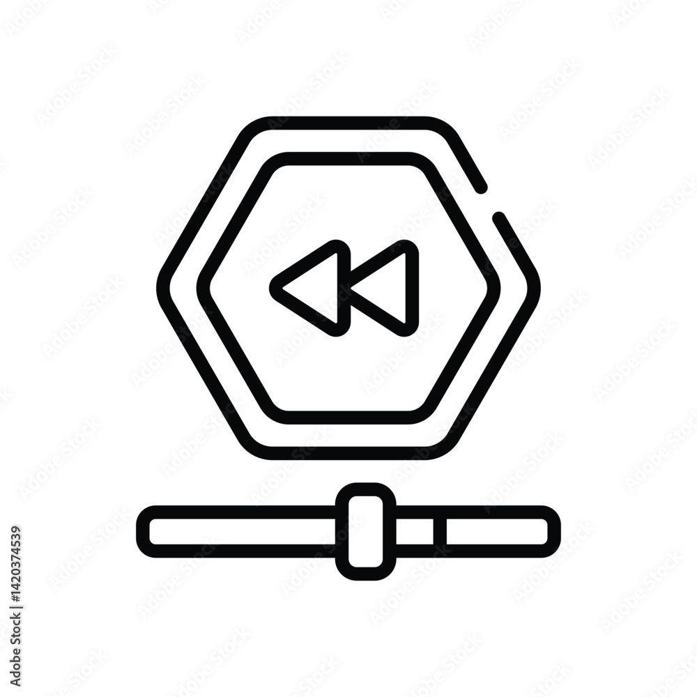 Previous Icon vector stock illustration Previous Icon vector stock illustration