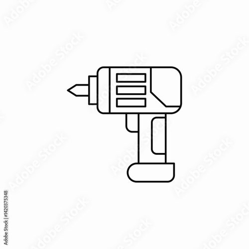 cordless screwdriver icon sign vector