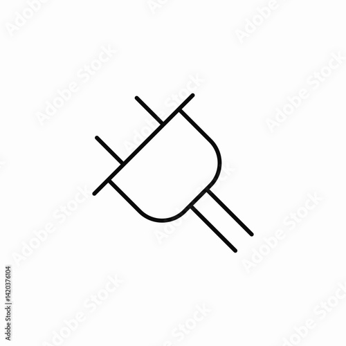 electrical power connector icon sign vector