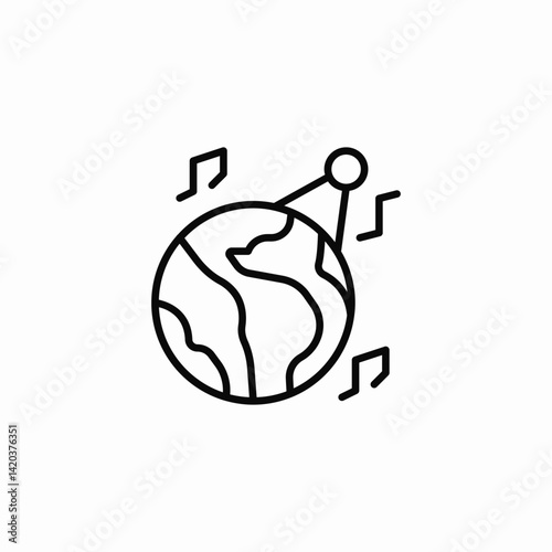 global music icon sign vector