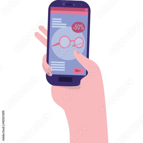 Online store sale vector icon digital phone app