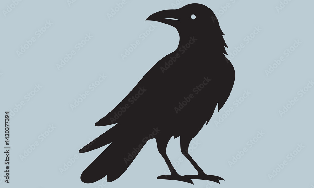 Obraz premium crow on a white background