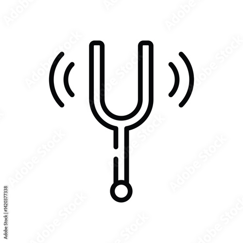 Tunning Fork Icon vector stock illustration