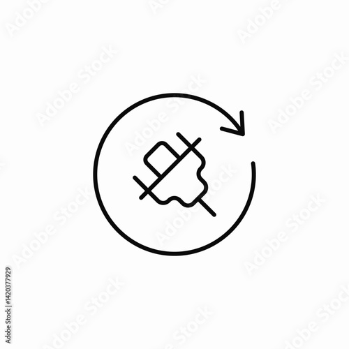 power plug icon sign vector