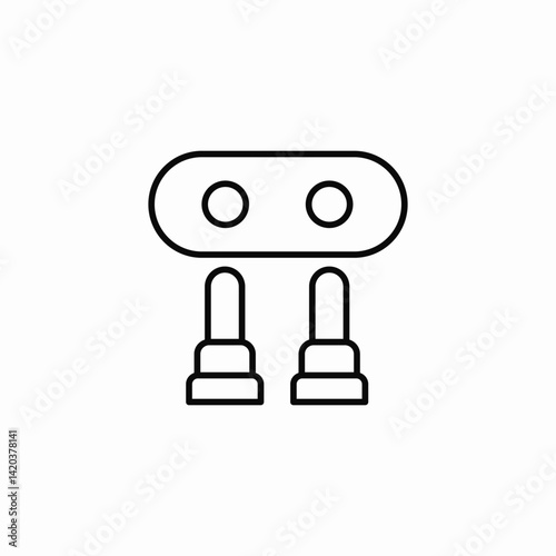 robot structure icon sign vector
