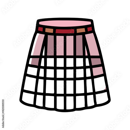 Striped table illustration on black background for designers